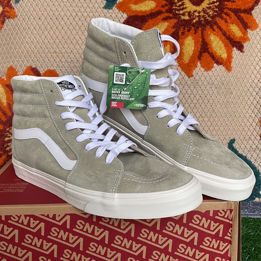 Vans Sk8-Hi Pig Suede Moss Gray/Snow White WMNS sneakers - Picture 6 of 16